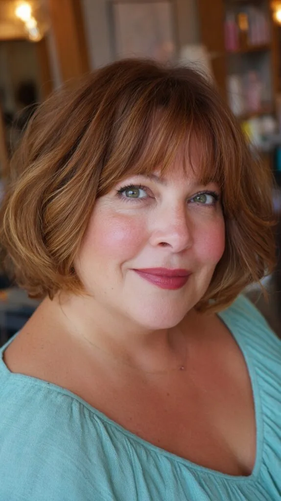 Modern Textured Bob with Face-Framing Bangs