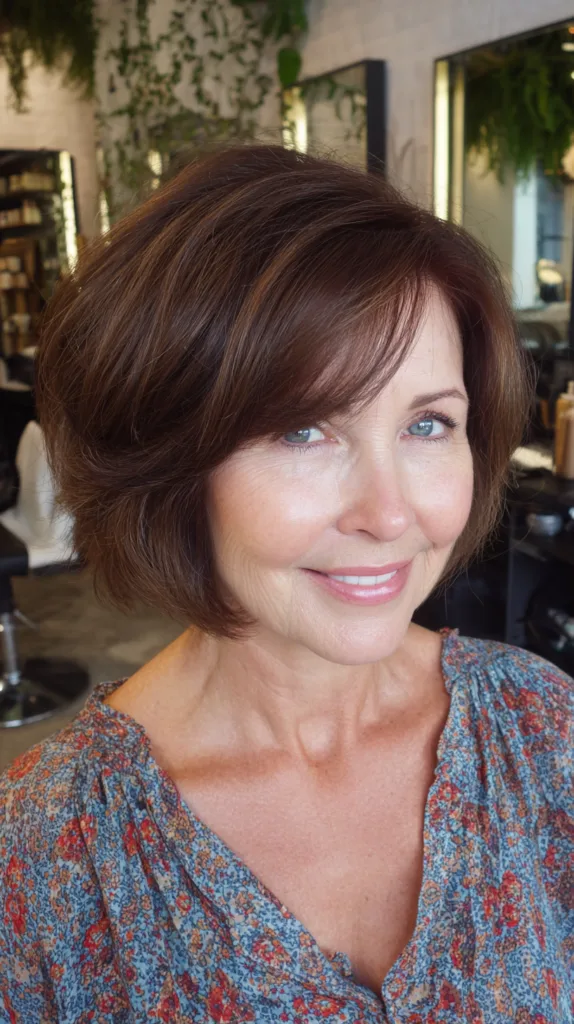 Modern Textured Bob with Soft Side Bangs
