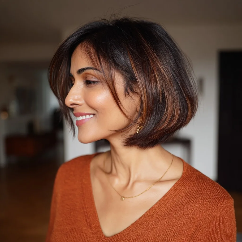 Modern Textured Bob with Subtle Highlights