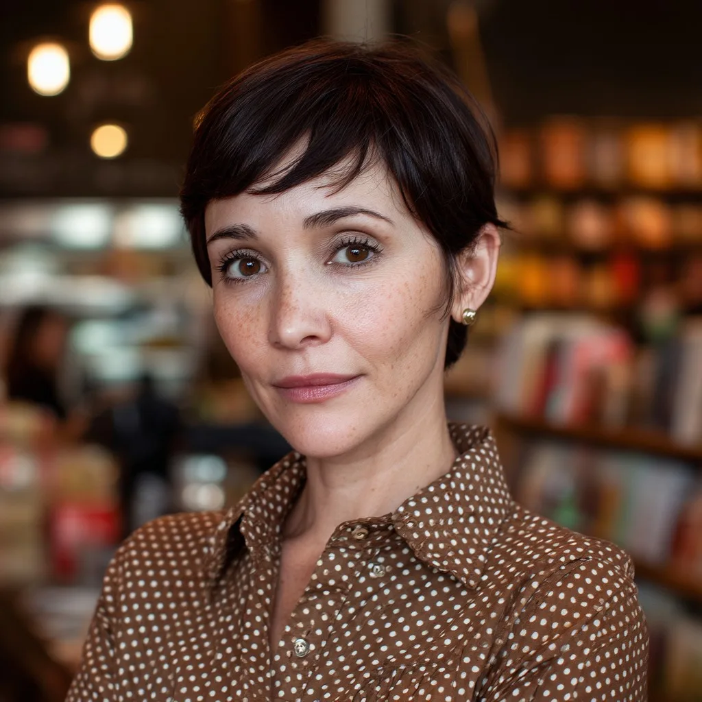 Modern Textured Pixie Bob with Side-Swept Bangs