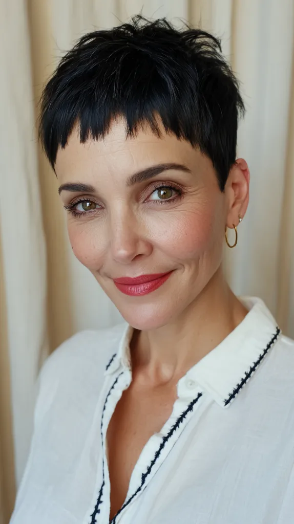 Modern Textured Pixie with Subtle Fringe