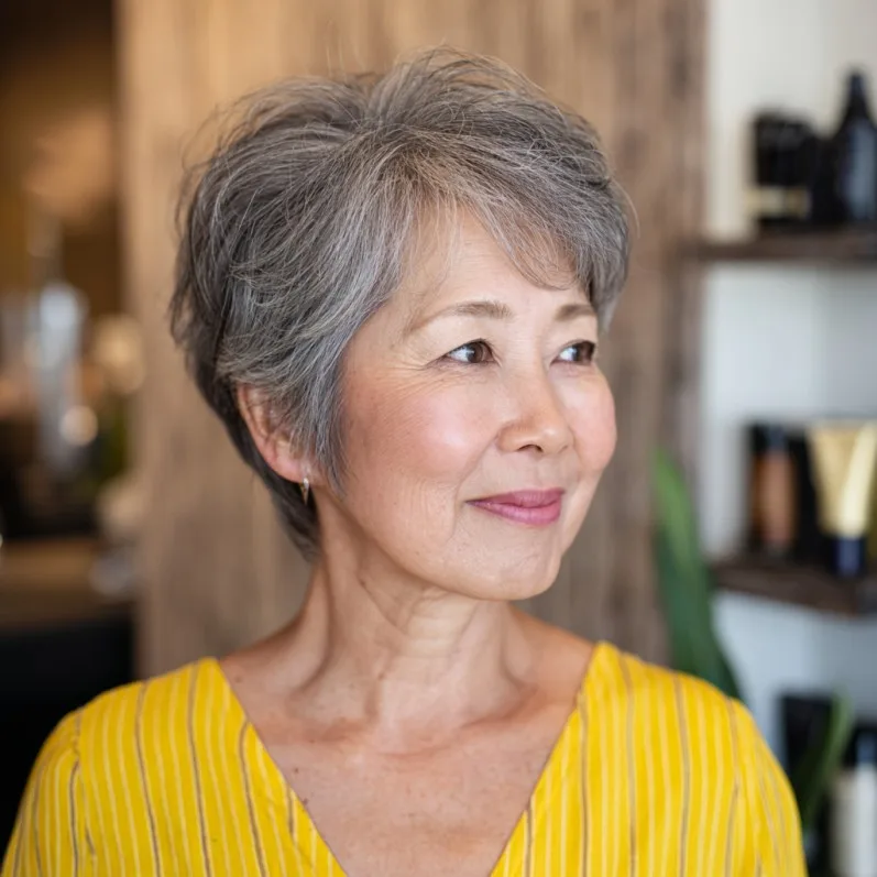 Modern Textured Razor-Cut Pixie for Effortless Elegance