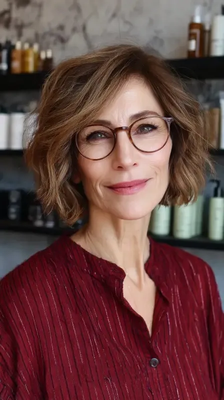 Modern Textured Ripple Bob with Soft Movement