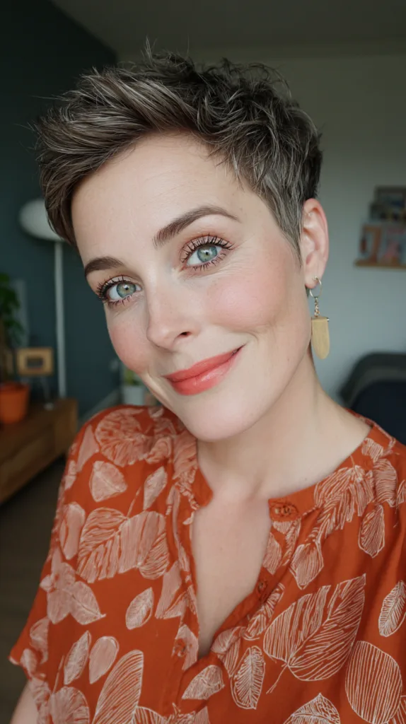 Modern Textured Short Pixie with Soft Layers