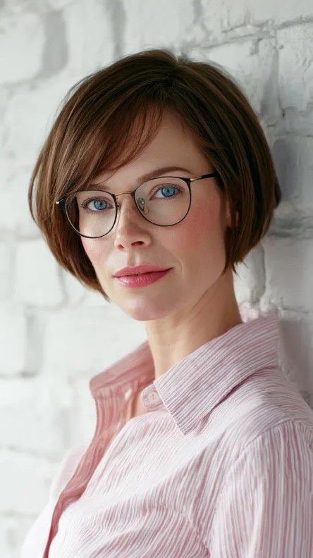 Modern Textured Wedge Bob with Subtle Layers