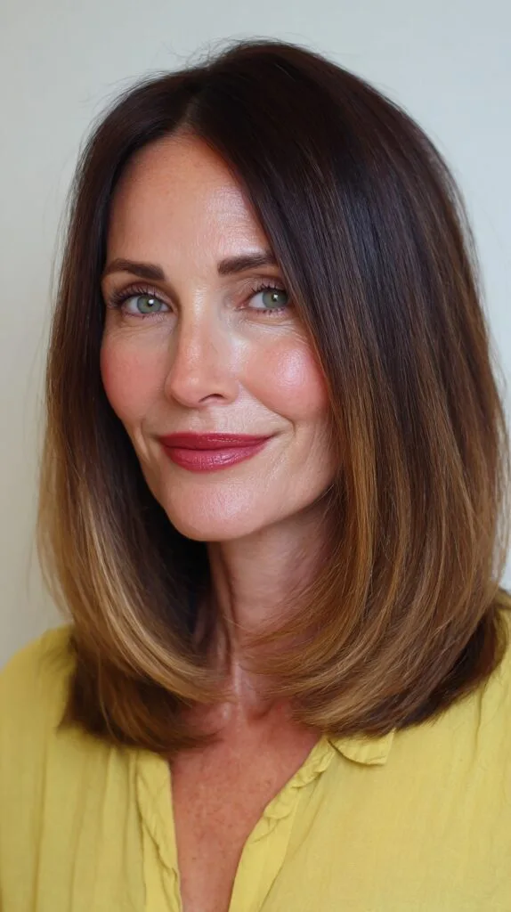 Modern Warm Brown Blunt Cut with Subtle Gradation
