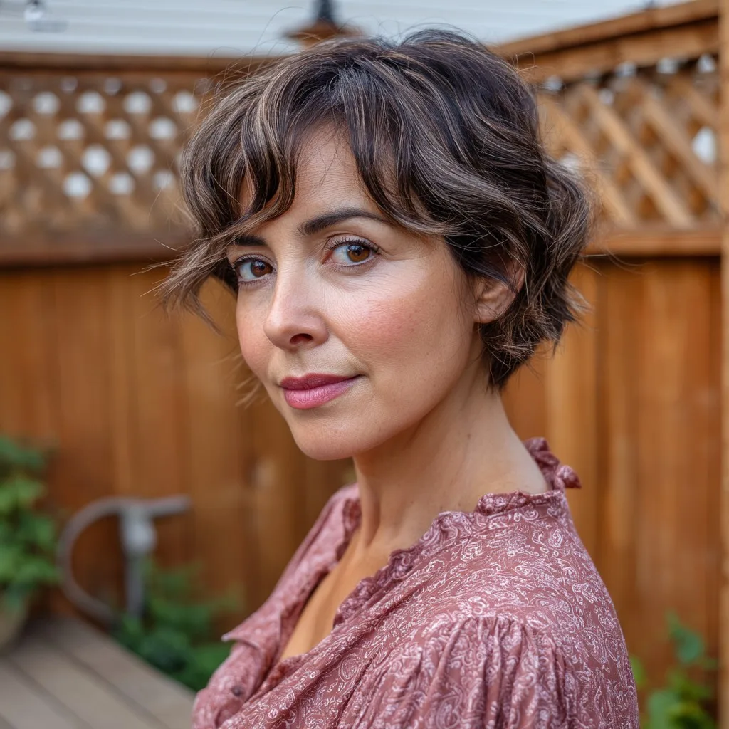 Playful Curly Pixie Cut with Soft Volume