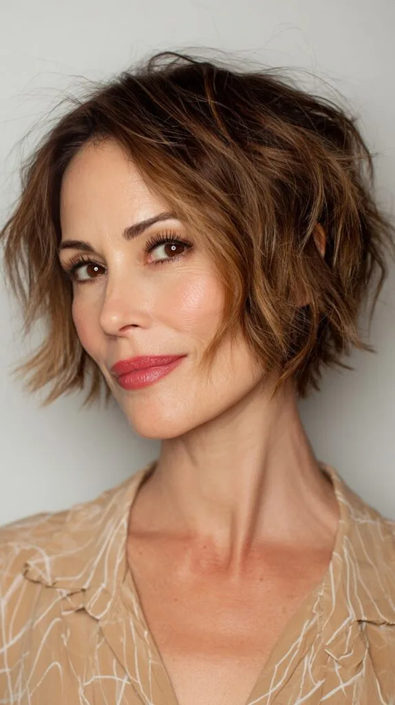 Playful Frayed Bob with Subtle Texture