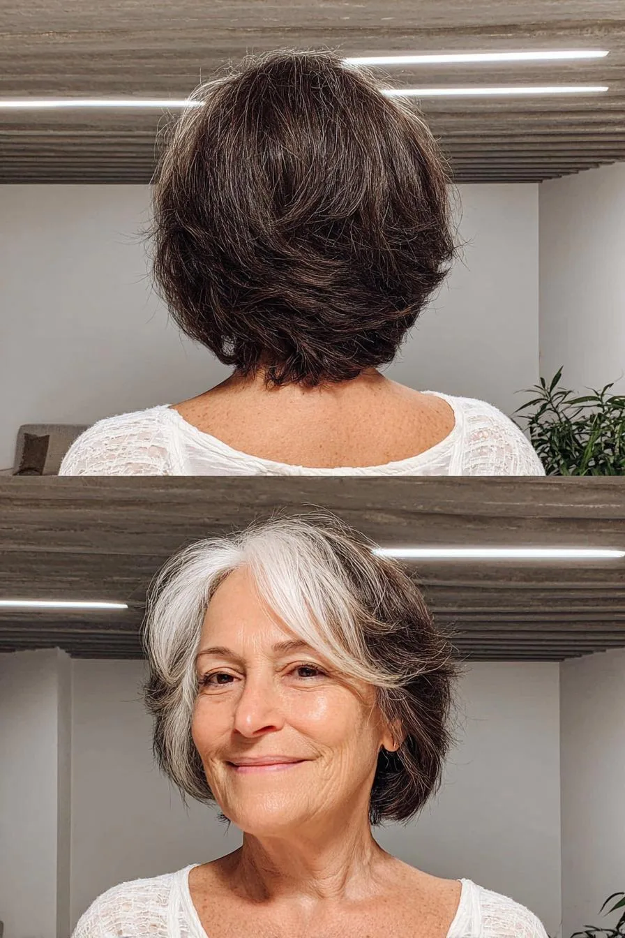 Salt and Pepper Bob Elegance