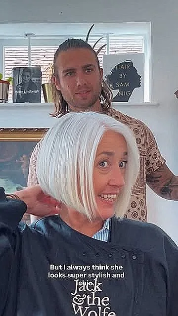 Short Blunt Bob with White Hair
