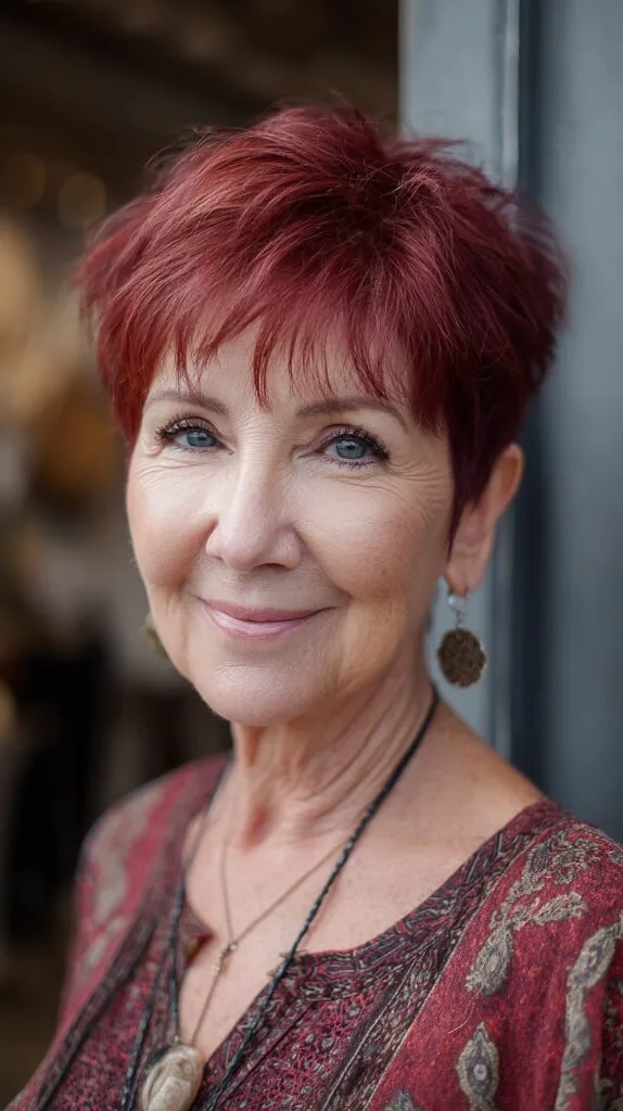 Short Choppy Pixie with Wispy Micro Fringe and Tousled Crown