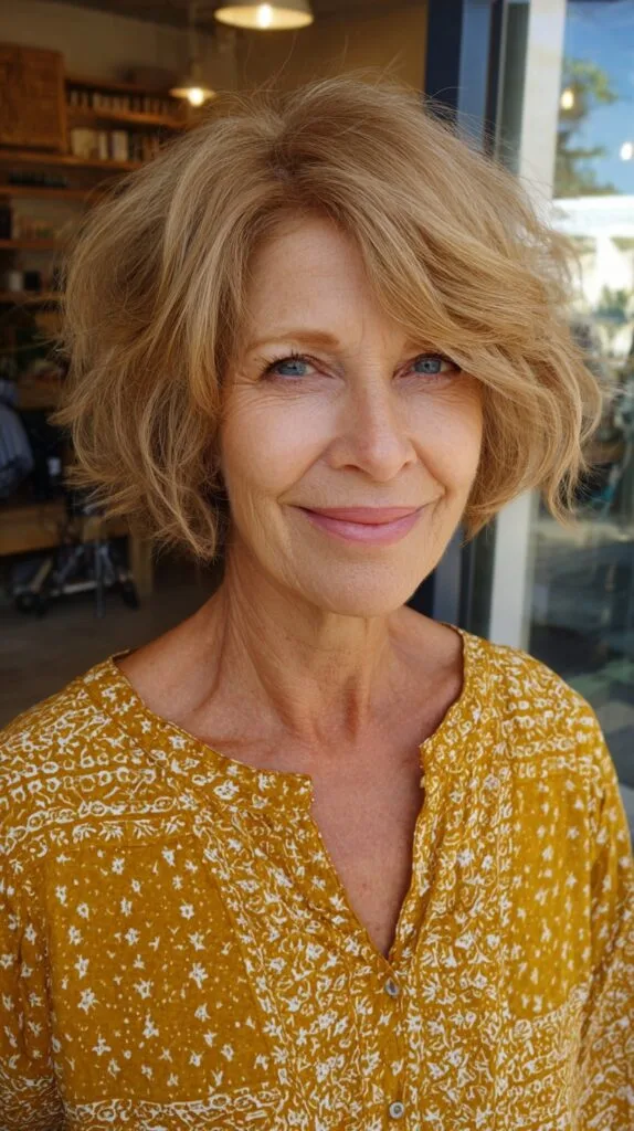 Short Wispy Wash-and-Go Bob with Lifted Crown