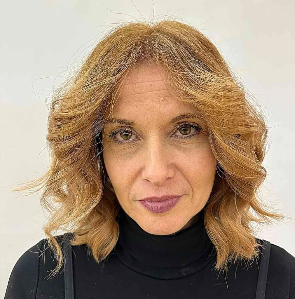 Shoulder-Length Cut for 50 Year Old Women
