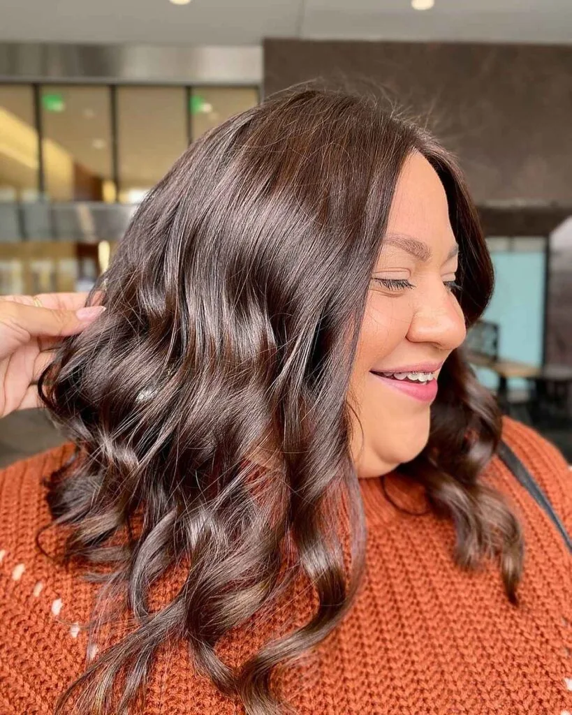Shoulder-Length Fine Hair Styled with Soft Waves for Women Over 40