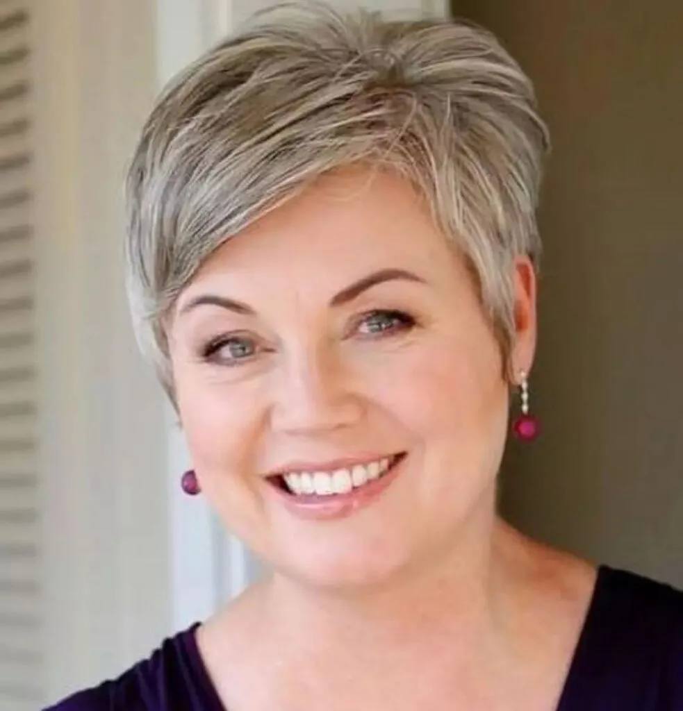 Side-Swept Pixie for Women Over 50 with Thinner Hair