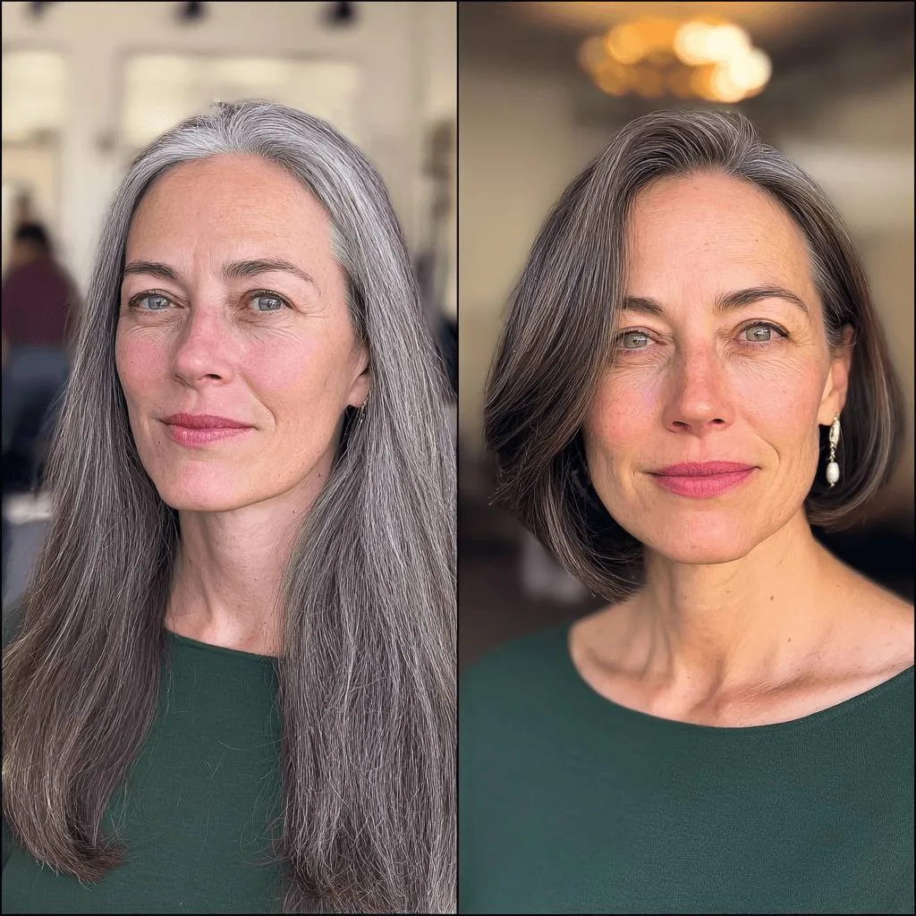 Sleek A-Line Bob with Gentle Waves