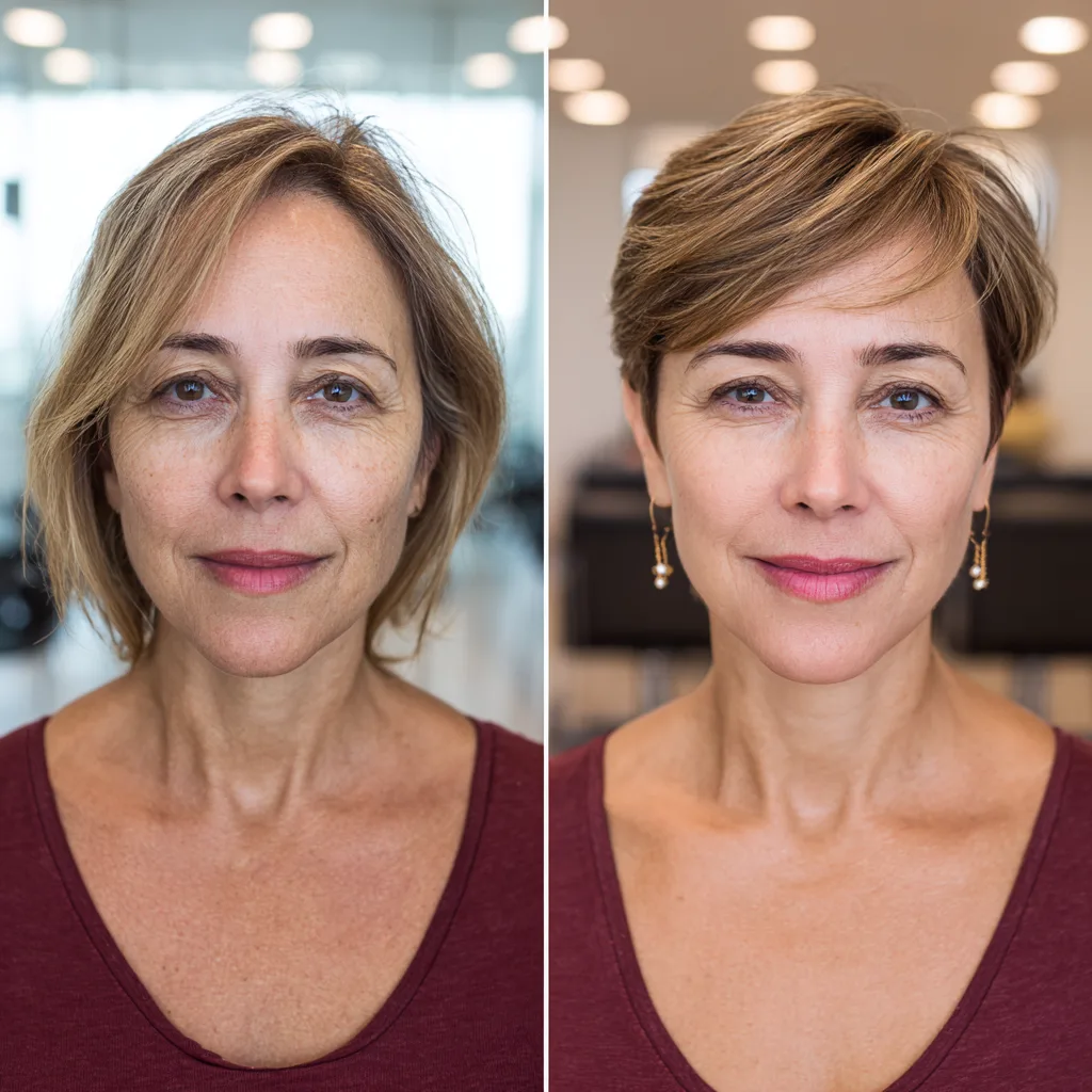 Sleek Textured Short Cut with Soft Waves