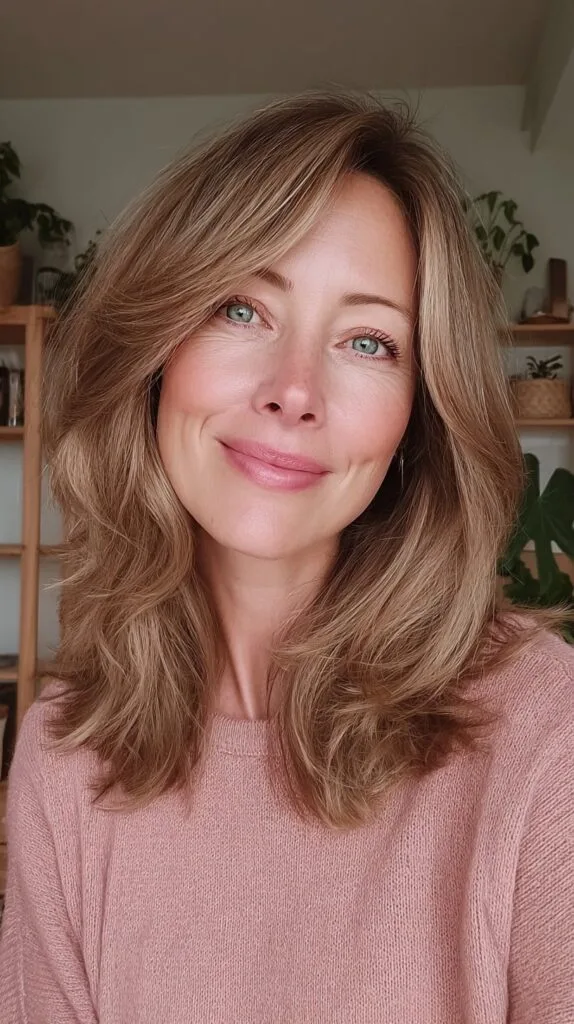 Soft Ash-Bronde Butterfly Layers with Natural Crown Lift