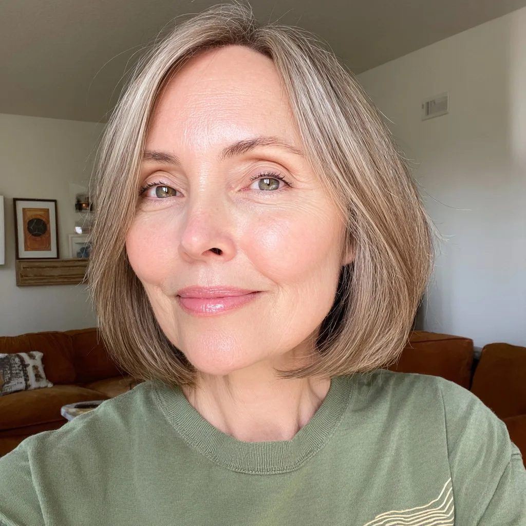 Soft Bronde Bob with Subtle Face-Framing Layers