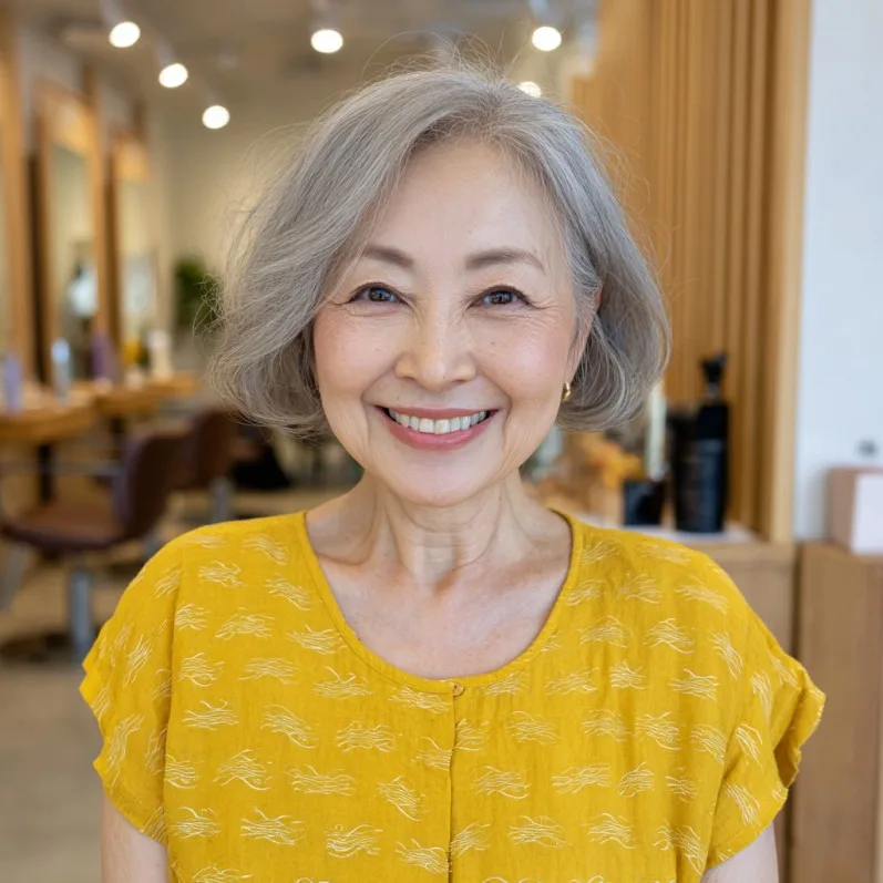 Soft Fluffy Razor-Cut Bob with Subtle Layers