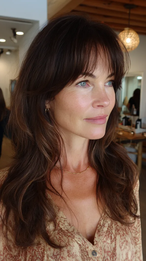 Soft Layered Cut with Face-Framing Bangs