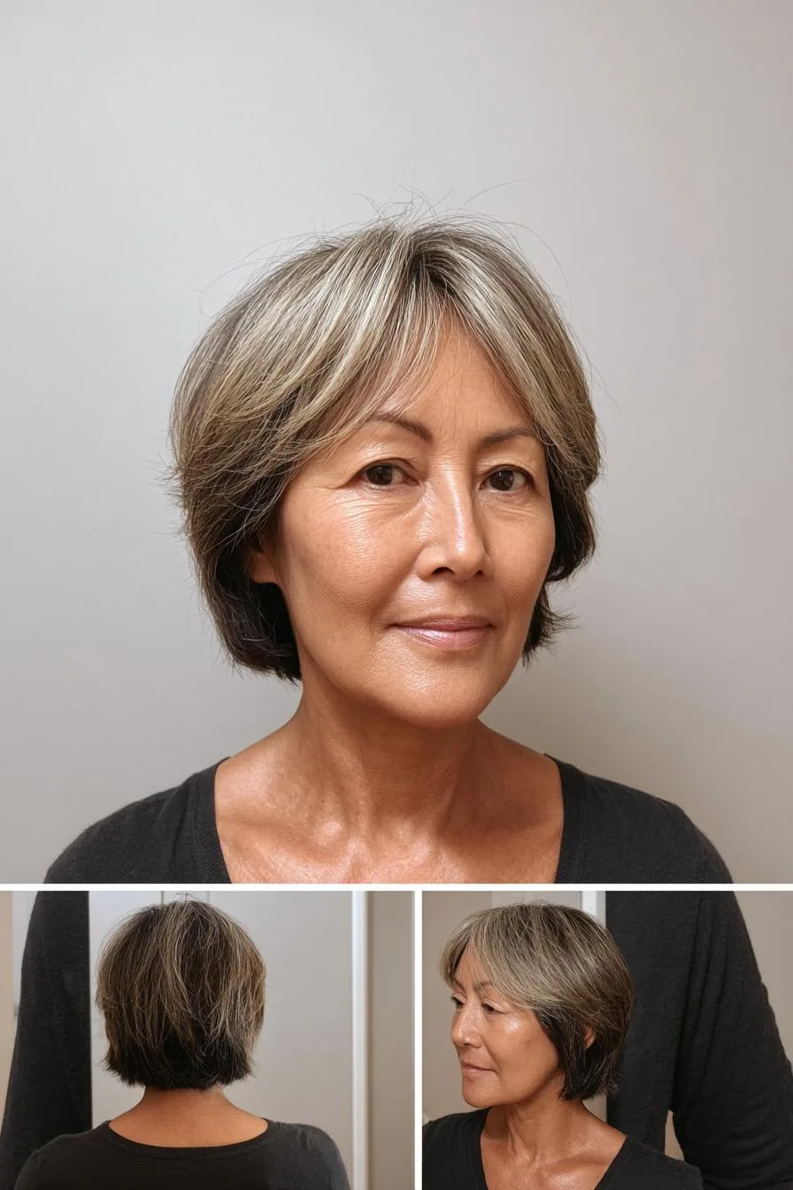 Soft Layered Silver Bob