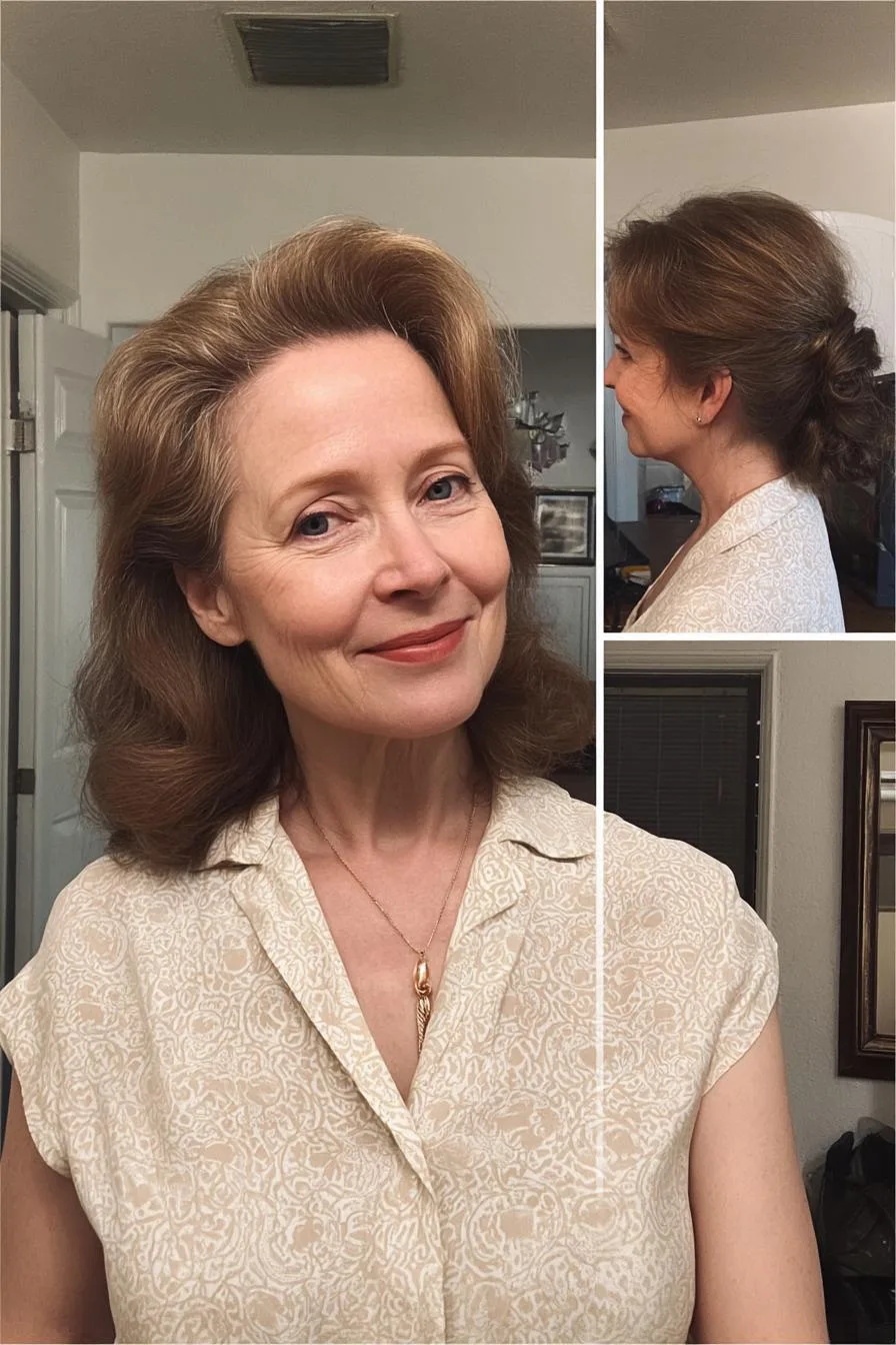 Soft low bun elegance