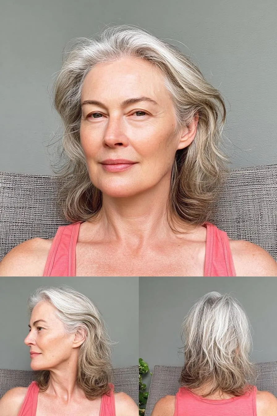 Soft Silver Ash Waves