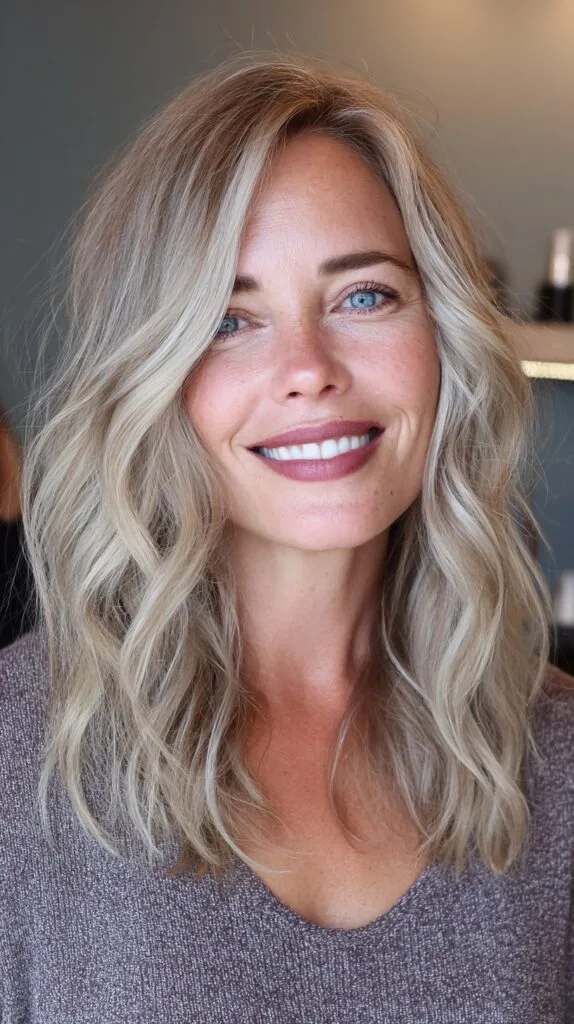 Soft Silver Waves with Gradual Layers