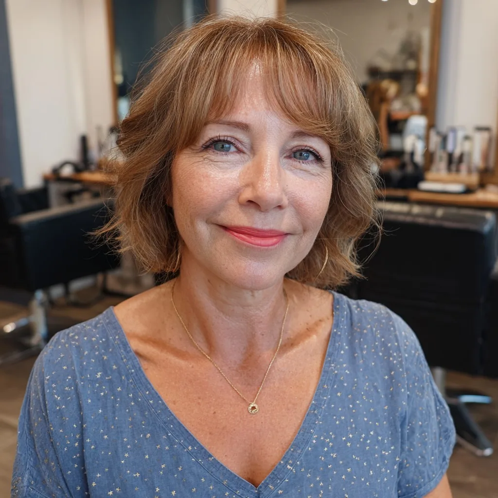 Soft Textured Bob with Gentle Waves