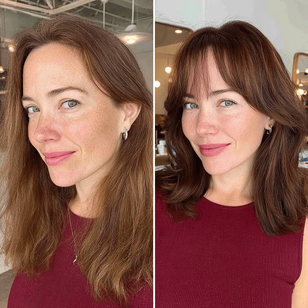Soft Textured Cut with Face-Framing Bangs