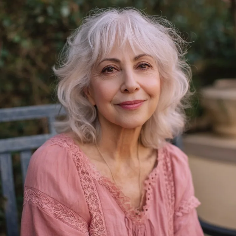 Soft Textured Long Bob with Gentle Waves