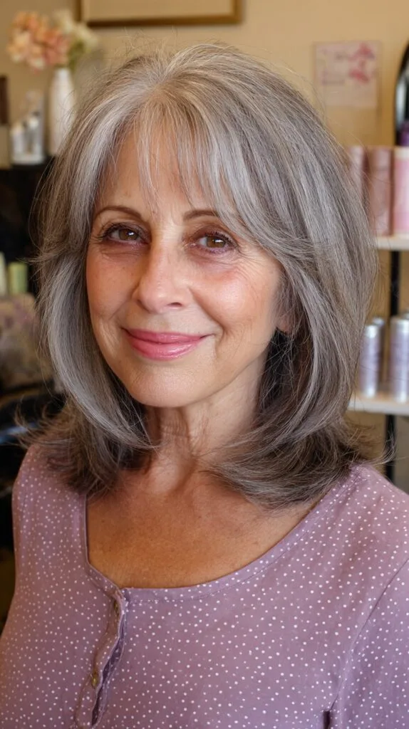 Softly Layered Cut with Feathered Bangs