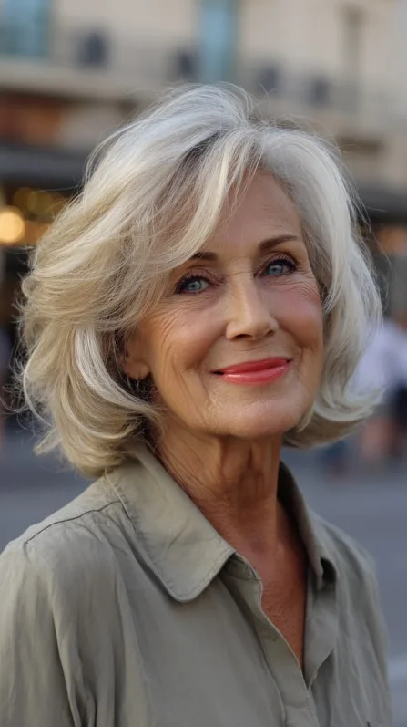 Softly Layered Feathered Haircut with Gentle Waves
