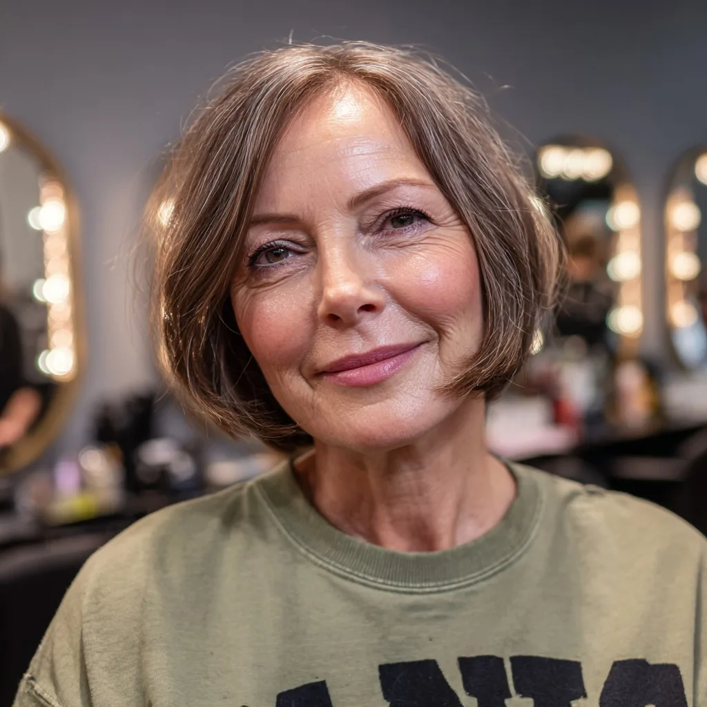 Softly Textured Bob with Subtle Face-Framing Layers