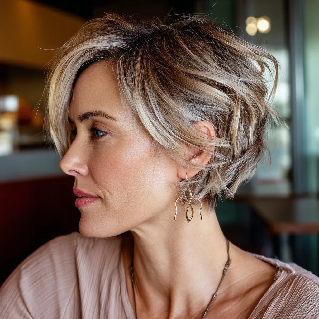Softly Textured Pixie Bob with Subtle Highlights