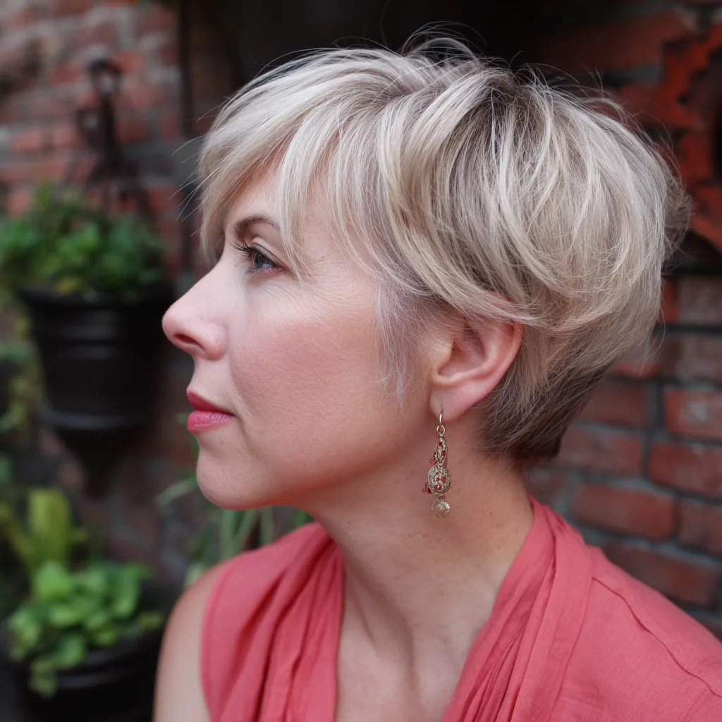 Softly Textured Pixie Cut with Subtle Layers