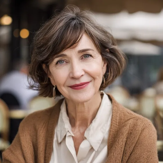 Softly Textured Short Bob with Face-Framing Layers