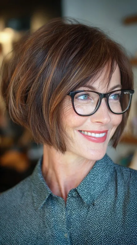 Softly Textured Wedge Bob with Subtle Face-Framing Layers