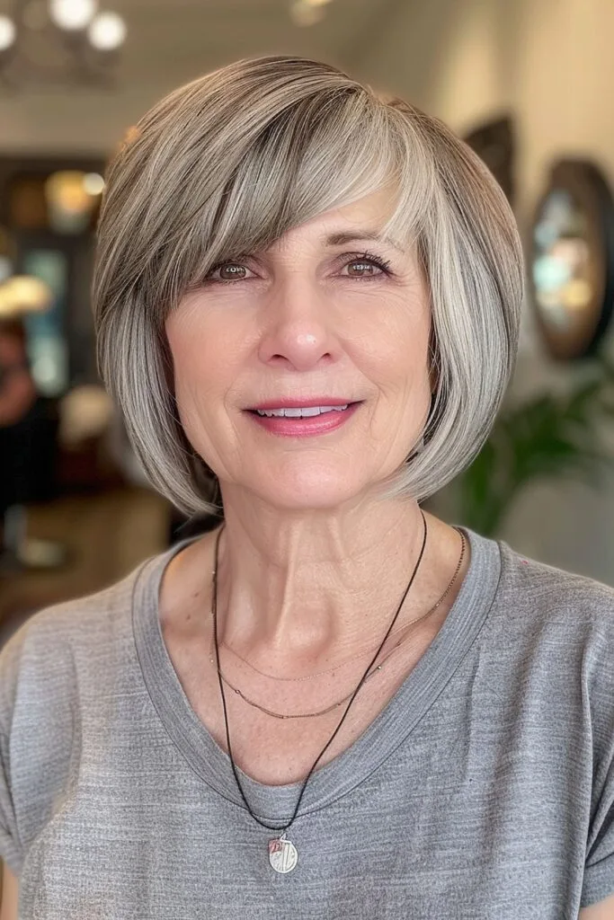 Stylish Bob Haircut for Women Over 60