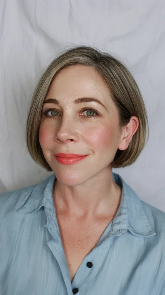 Stylish Textured Chin-Length Bob