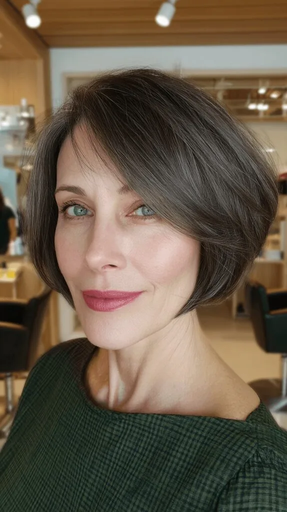 Stylish Textured Chin-Length Bob with Subtle Layers