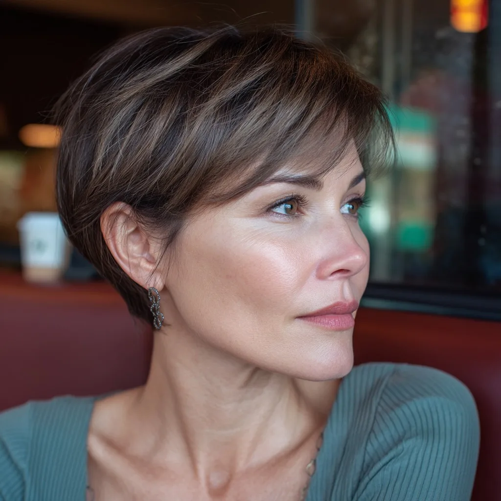 Stylish Textured Pixie Bob with Subtle Layers