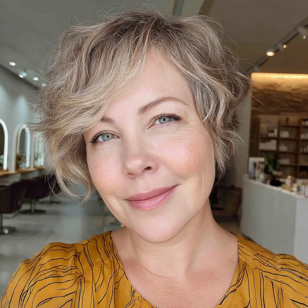 Textured Asymmetrical Pixie with Soft Layers