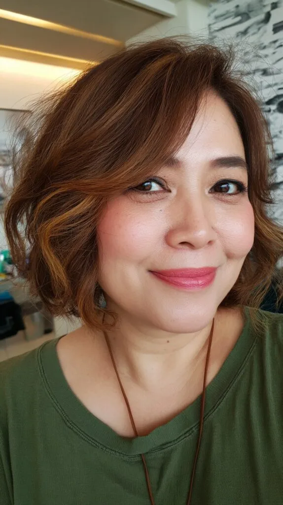 Textured Bob with Effortless Waves