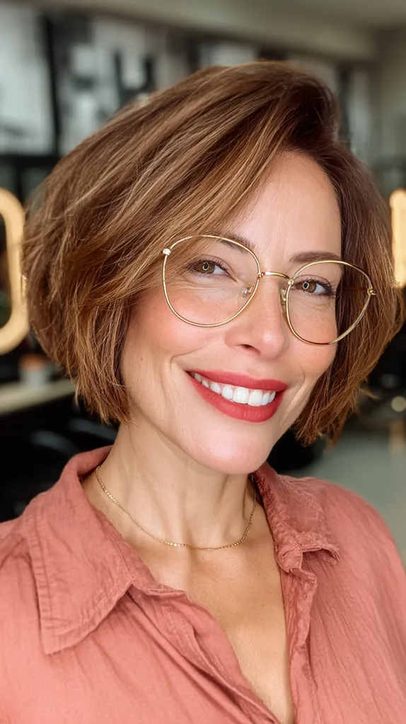 Textured Chocolate Crop Bob with Soft Volume