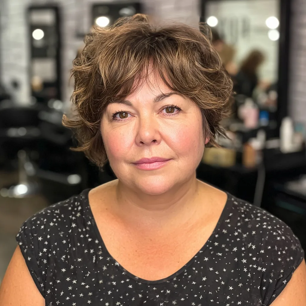 Textured Curly Pixie Cut with Soft Layers