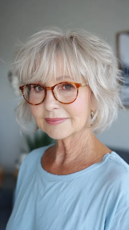 Textured Feathered Bob with Soft Volume