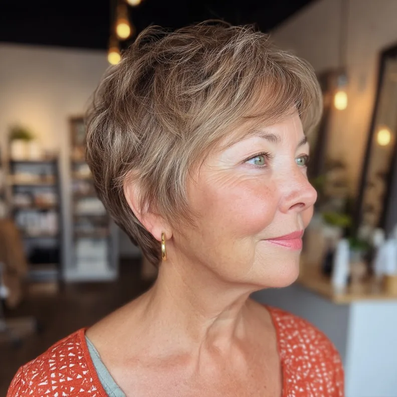 Textured Feathered Pixie with Soft Layers