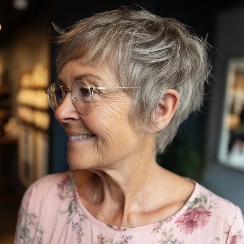 Textured Feathered Pixie with Subtle Layers